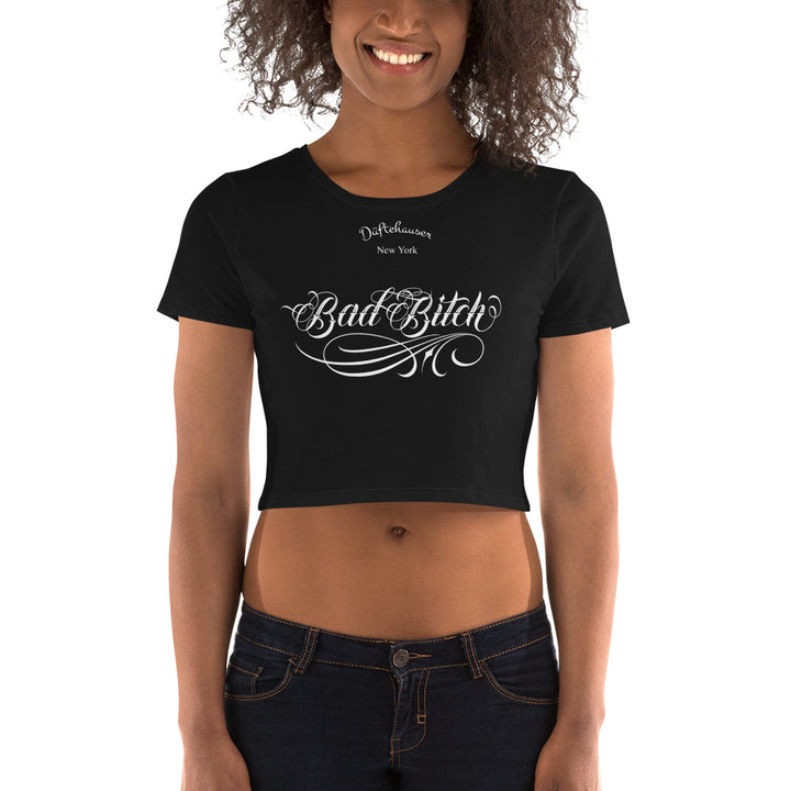 DHW Bad Bitch Black Crop Top Tee